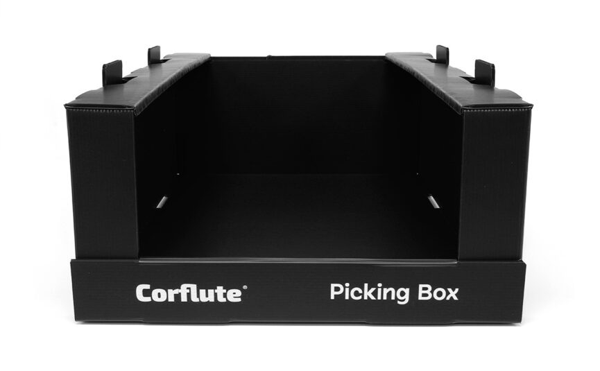 Corflute Stacking Box (1x1) (5) (1200 x 1200) (Black)